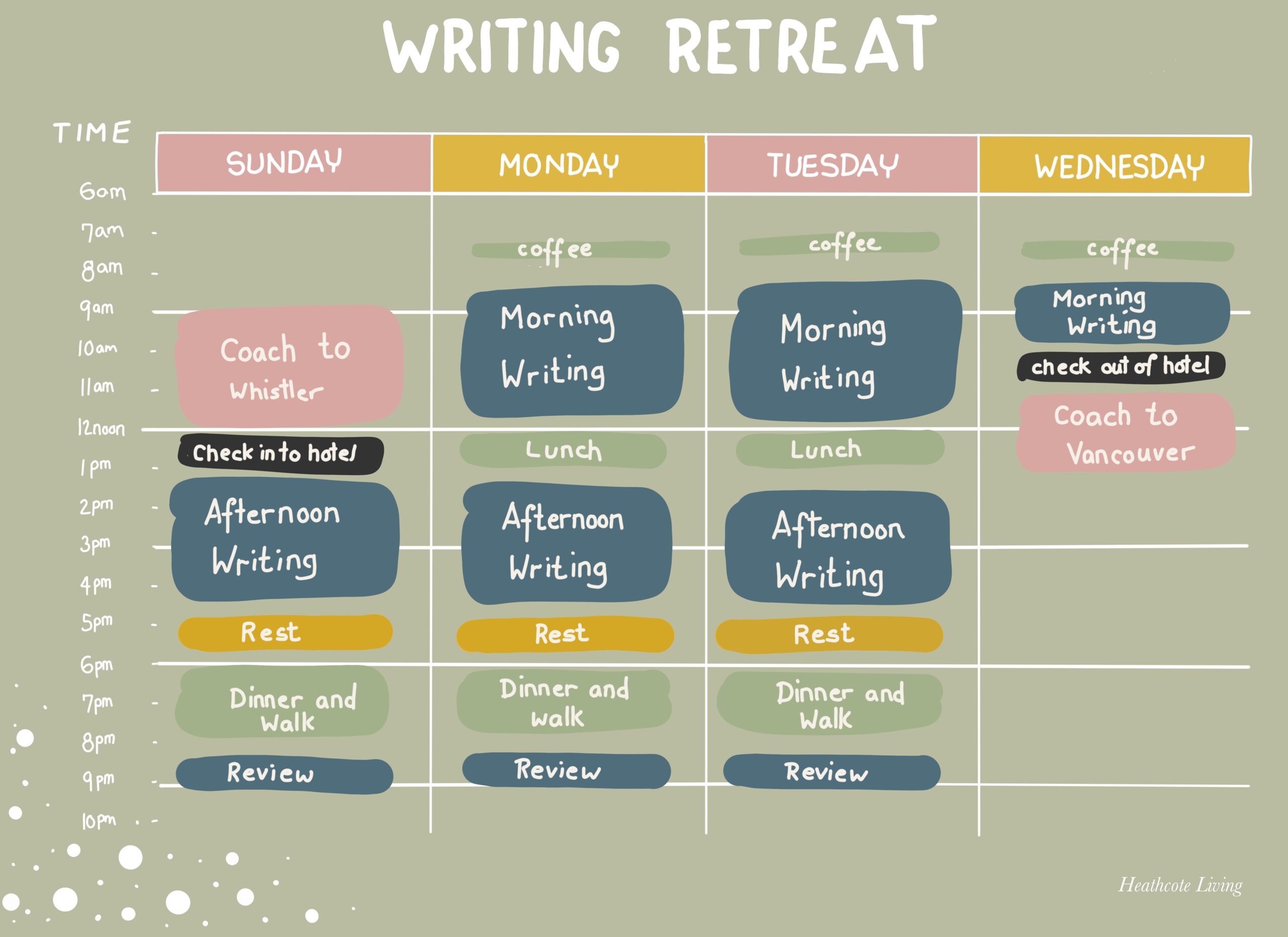 writing-retreat-timetable